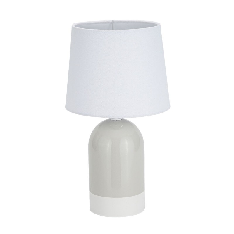 Lampe de bureau Versa Duo Beige Lin Céramique 40 W 18 x 32