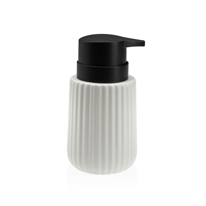 Distributeur de Savon Versa Blanc Céramique Bambou