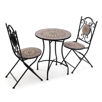 Ensemble Table + 2 Chaises Versa Aruba 60 x 71 x 60 cm