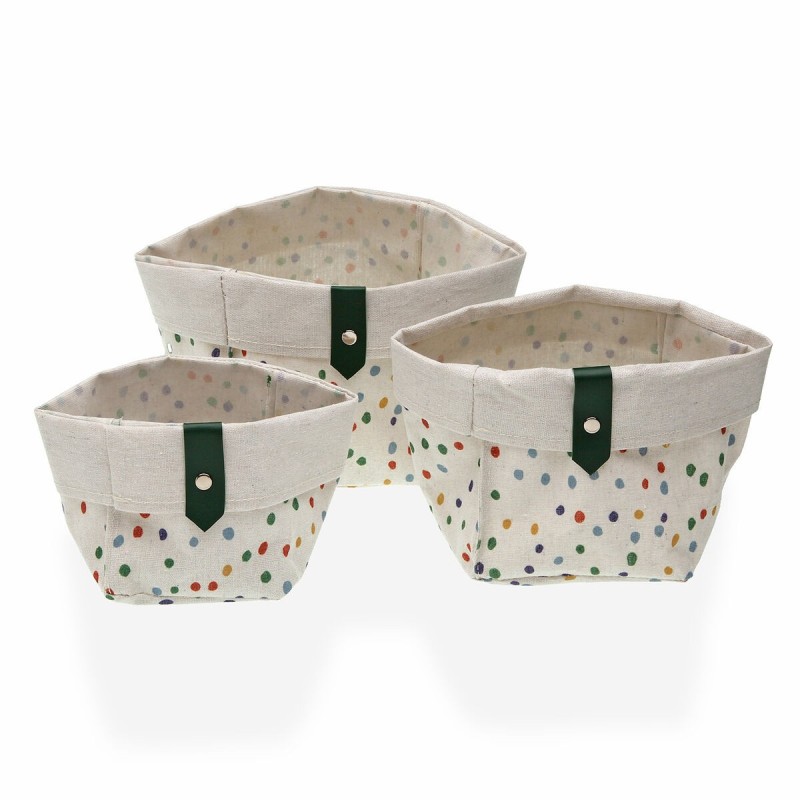 Set de basket Versa Dotty Textile 14 x 14 x 14 cm