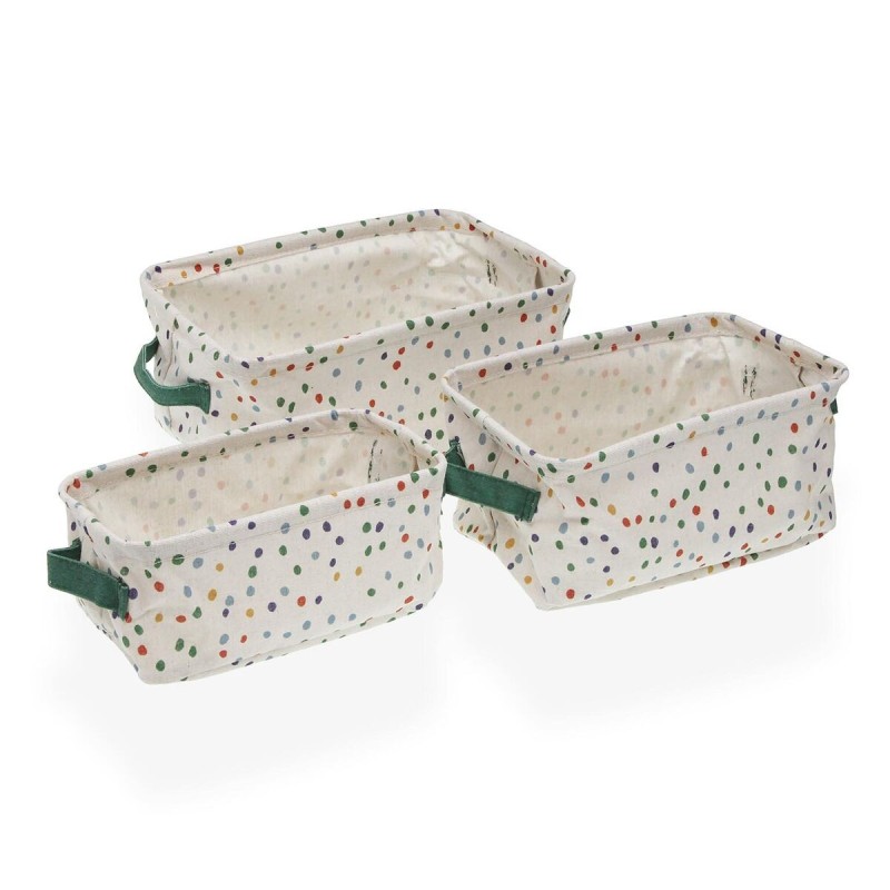 Set de basket Versa Dotty Textile 18 x 14 x 28 cm