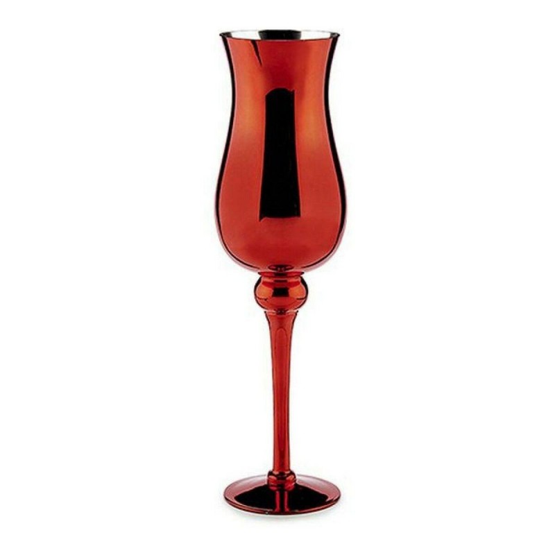 Bougeoir Rouge Verre 13