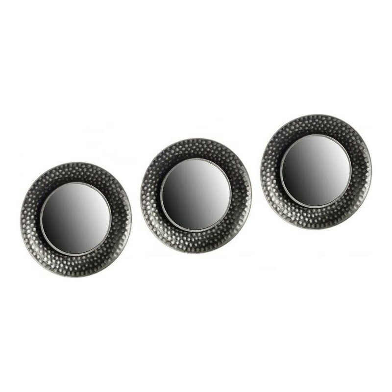 Ensemble de miroirs Noir Argenté 3 Pièces Plastique Miroir 24