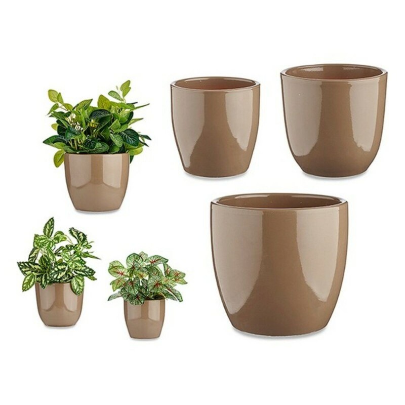 Set de pots Ibergarden CAZORLA-7006 Marron Taupe Argile