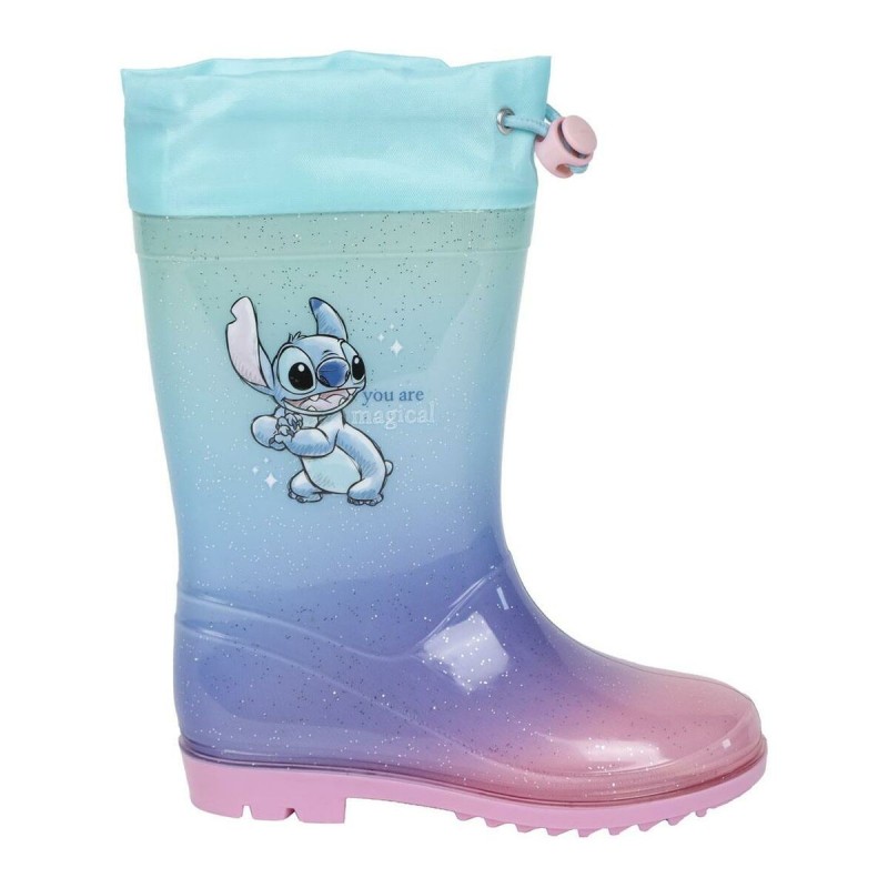 Bottes en Caoutchouc pour Enfants Stitch Bleu clair