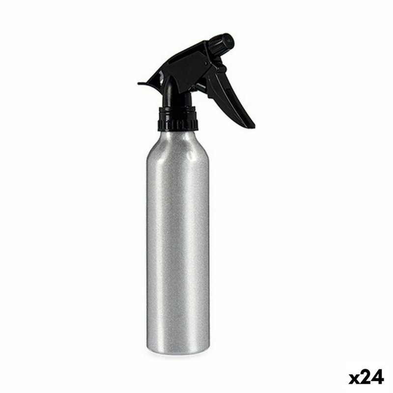 Bouteille Pulvérisatrice Berilo 37581 Noir Argenté Aluminium 300 ml (24 Unités)