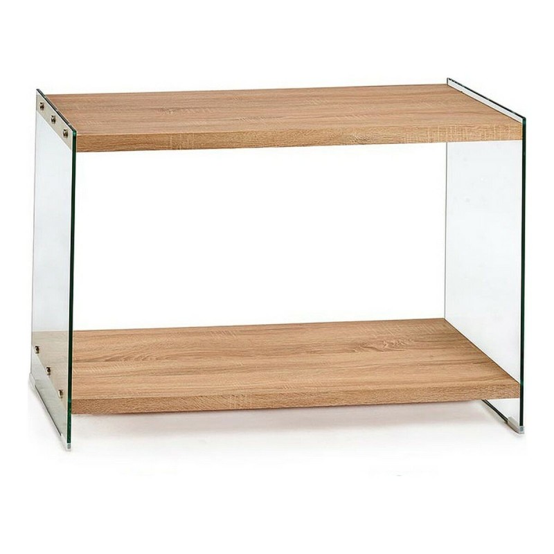 Meuble d'Entrée Marron Transparent verre Bois MDF 40 x 76 x 120 cm