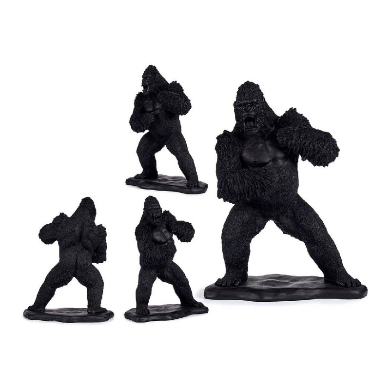 Figurine Décorative Gorille Noir Résine (25