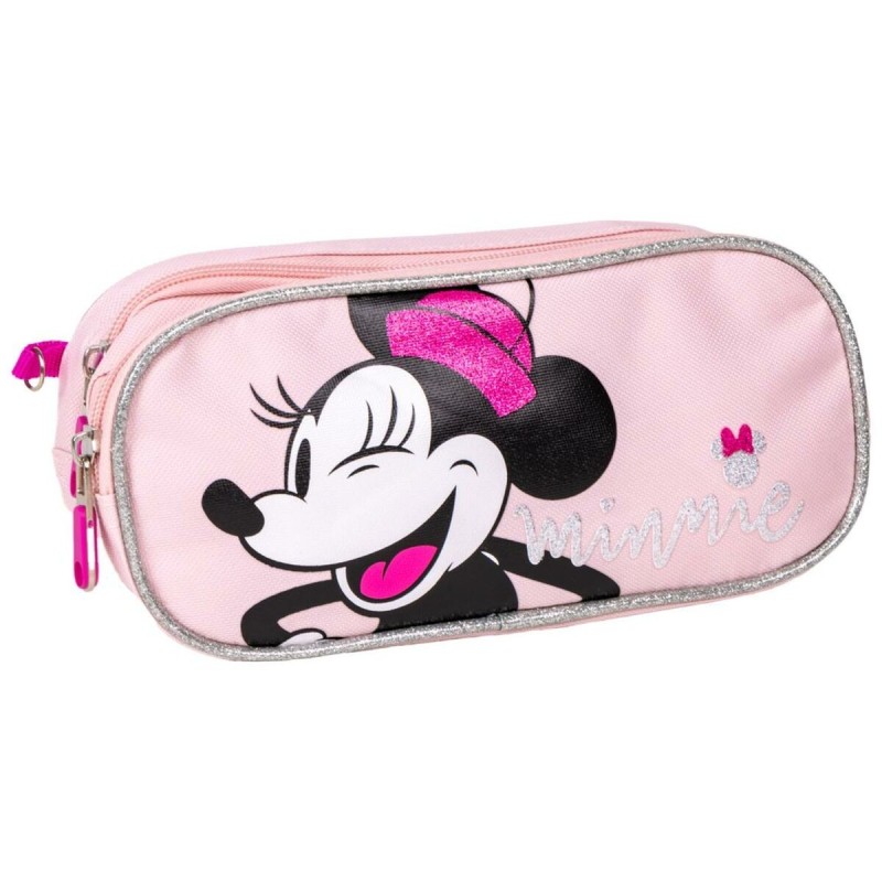 Trousse Fourre-Tout Double Minnie Mouse Rose 22