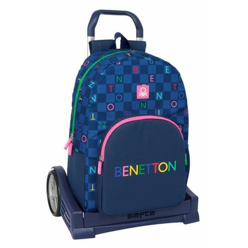 Cartable à roulettes Benetton Damero 30 x 46 x 14 cm