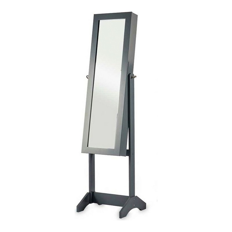 Miroir Porte-bijoux Gris Bois MDF (36 x 140 x 36