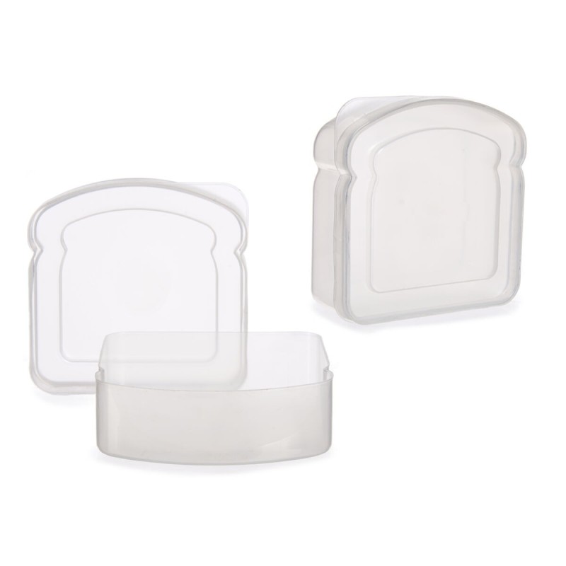 Boîte à Sandwich Leknes 47034E Transparent Plastique 12 x 4 x 12 cm (24 Unités)