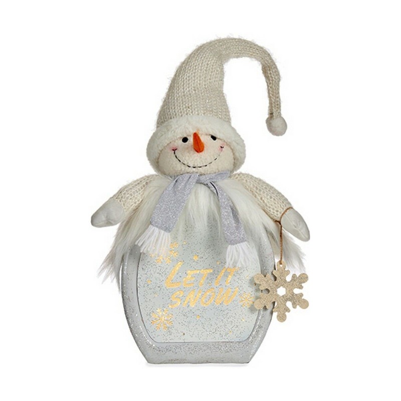 Figurine Décorative Bonhomme de Neige Blanc 15 x 65