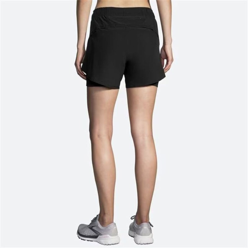 Short de Sport pour Femme Brooks Chaser 5" 2-in-1 Noir