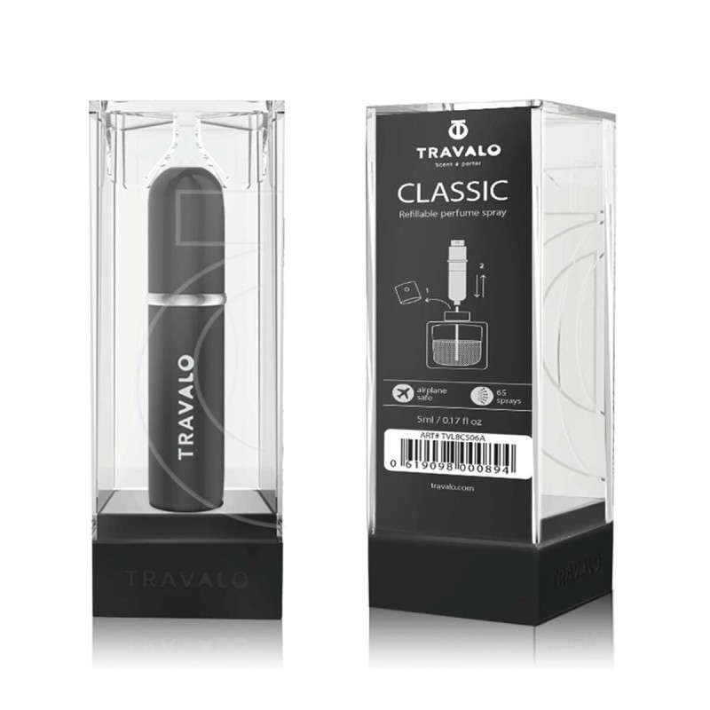 Atomiseur rechargeable Travalo Classic HD 5 ml Noir