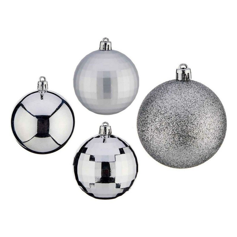 Boules de Noël Ø 7 cm 50 Unités PVC Argenté