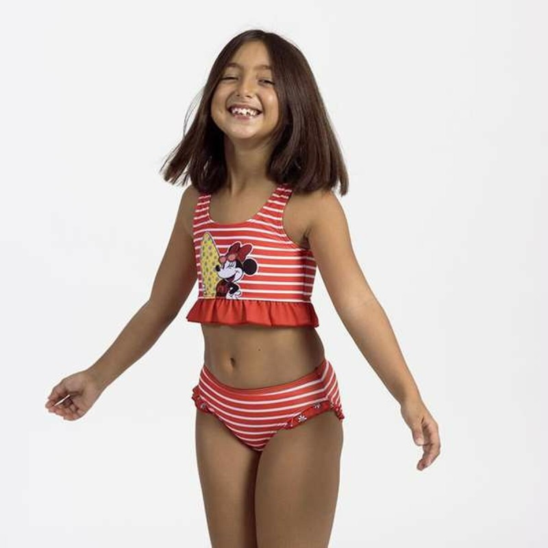 Bas de Bikini Pour Filles Minnie Mouse Rouge