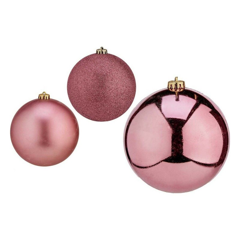 Boules de Noël Ø 10 cm 6 Unités Rose PVC