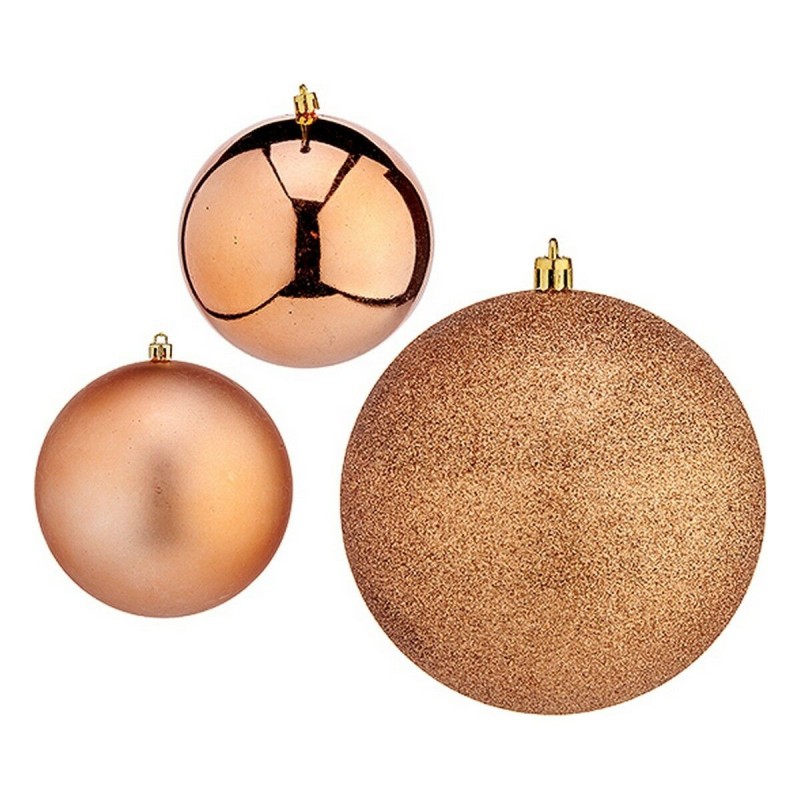 Boules de Noël Ø 10 cm 6 Unités Cuivre Plastique