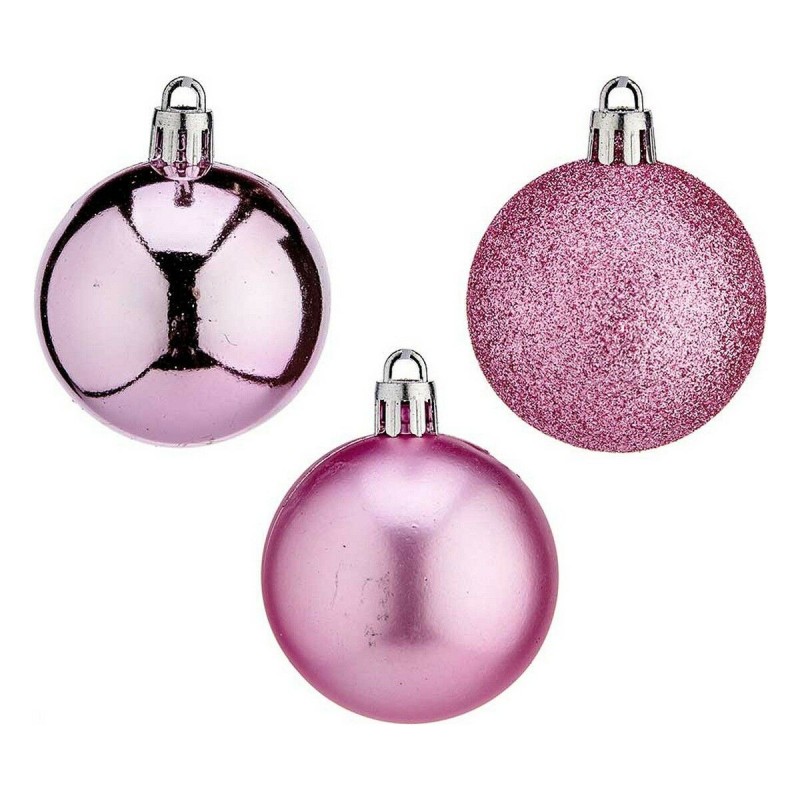 Boule de Noël Ø 5 cm Rose Plastique 12 x 26