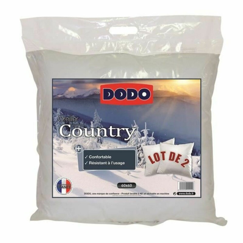 Oreiller DODO Country Blanc 60 x 60 cm (2 Unités)