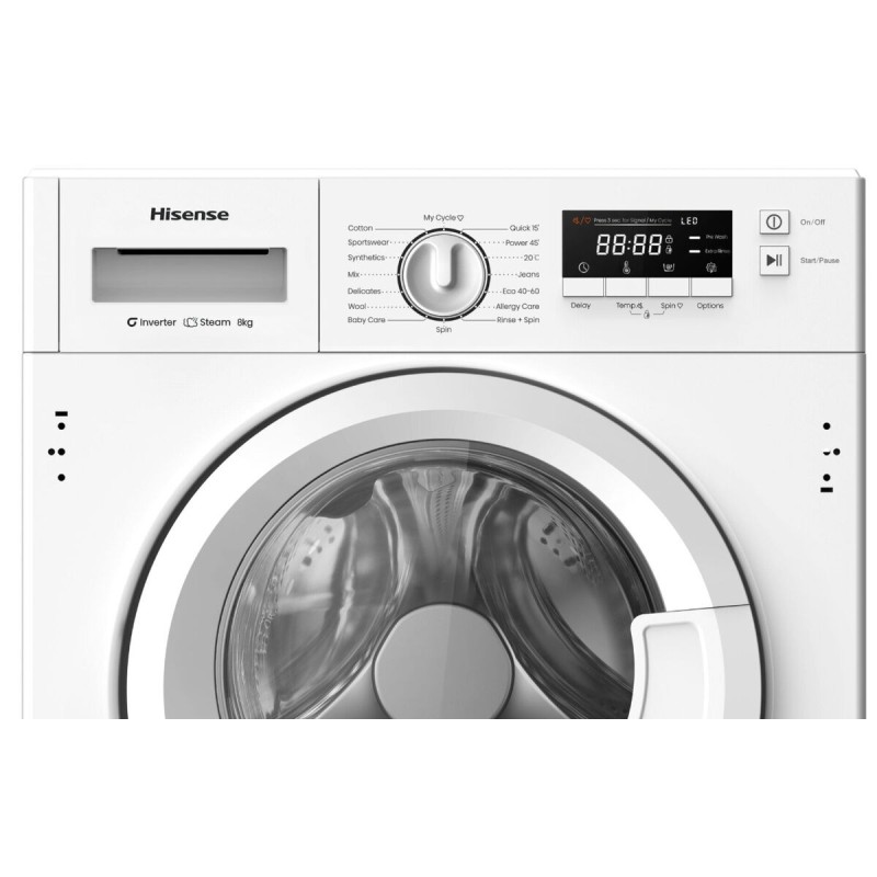 Machine à laver Hisense WF3M841BWIES 59,5 cm 1400 rpm 8 kg