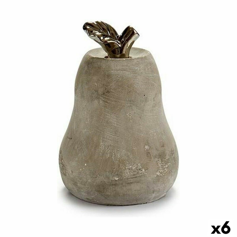 Figurine Décorative Gris Ciment Poire (15 x 20