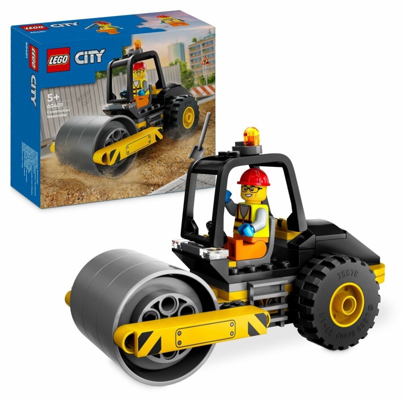 Set de construction Lego 60401 City Construction Steamroller 78 Pièces