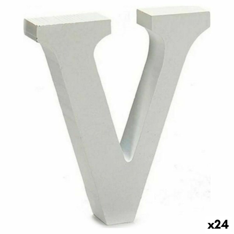 Lettre Pincello V Blanc 2 x 11 cm (24 Unités)