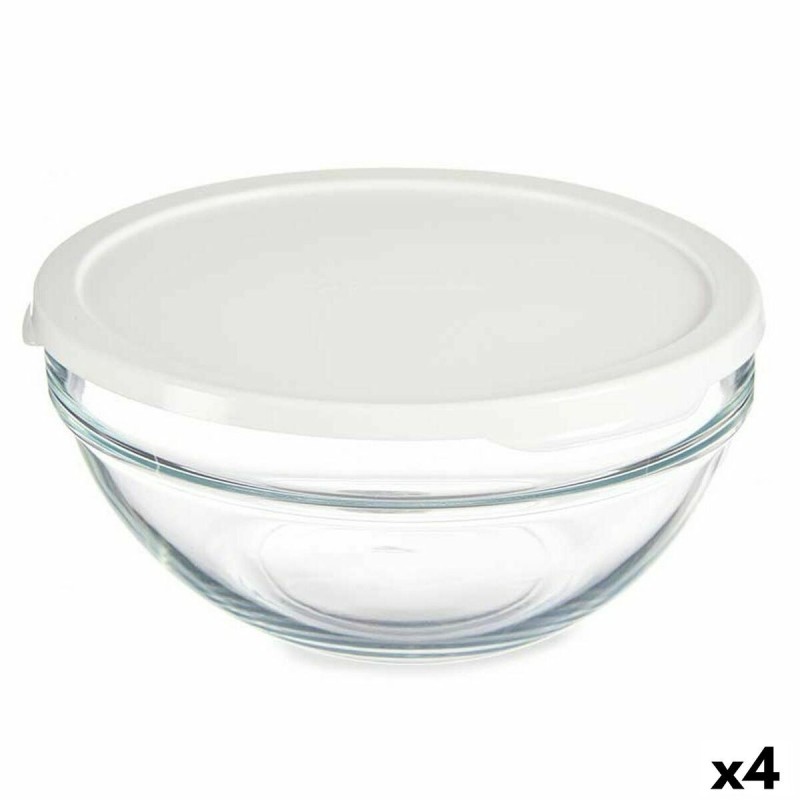 Panier-repas rond avec couvercle Pasabahce Chefs Blanc 1