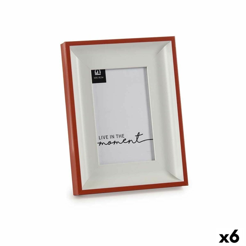 Cadre photo Verre Rouge Blanc Plastique (2