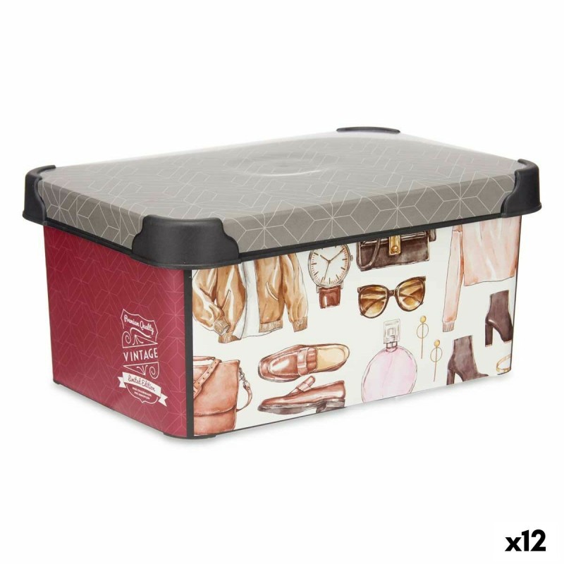 Boîte de rangement Kipit STYLE BOX-5L-3 Plastique Vintage 5 L 19 x 13