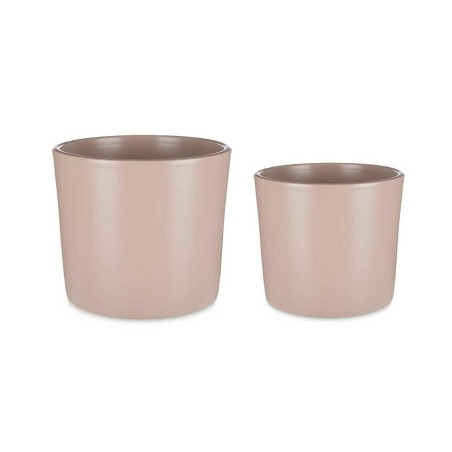 Set de pots Ibergarden CILINDRO-22-27-BE Beige Argile Ø 22 cm Ø 27 cm 22 x 22 x 19 cm 27 x 27 x 23 cm 2 Pièces