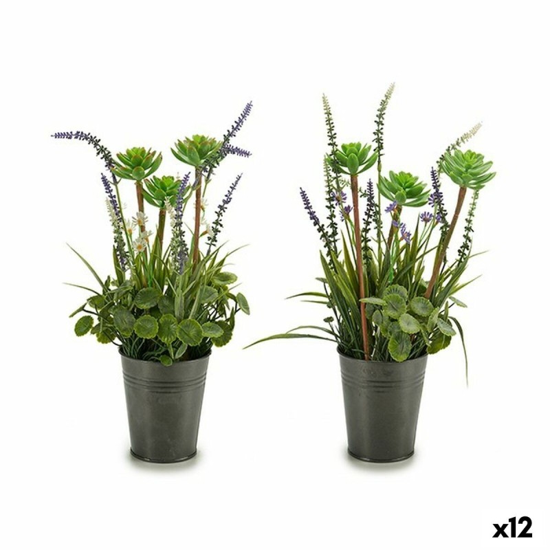 Plante décorative Ibergarden XD16-818 Métal Plastique Lavande 13 x 40 x 13 cm (12 Unités)