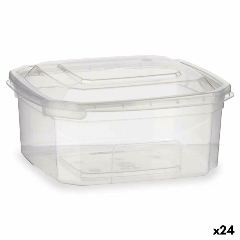 Boîte à repas rectangulaire avec couvercle Leknes BS500ROI Transparent polypropylène 500 ml 12