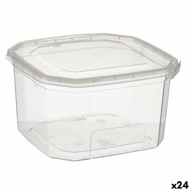 Boîte à repas rectangulaire avec couvercle Leknes BS750ROI Transparent polypropylène 750 ml 12