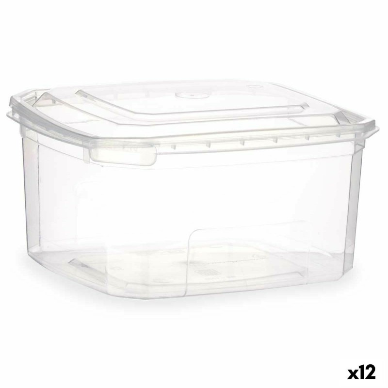 Boîte à repas rectangulaire avec couvercle Leknes BS1000ROI Transparent polypropylène 1 L 14