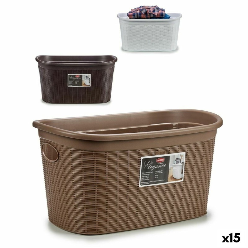 Panier à linge Stefanplast Elegance Plastique 35 L 37 x 26 x 57