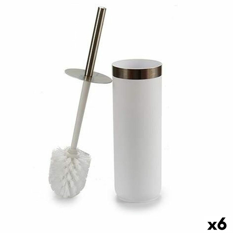 Brosse de salle de wc Berilo BP15-005R-2 Blanc Argenté Plastique 9