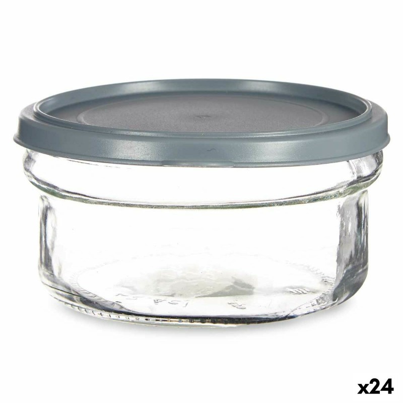 Panier-repas rond avec couvercle Vivalto 249-3 Gris Plastique 415 ml 12 x 6 x 12 cm (24 Unités)