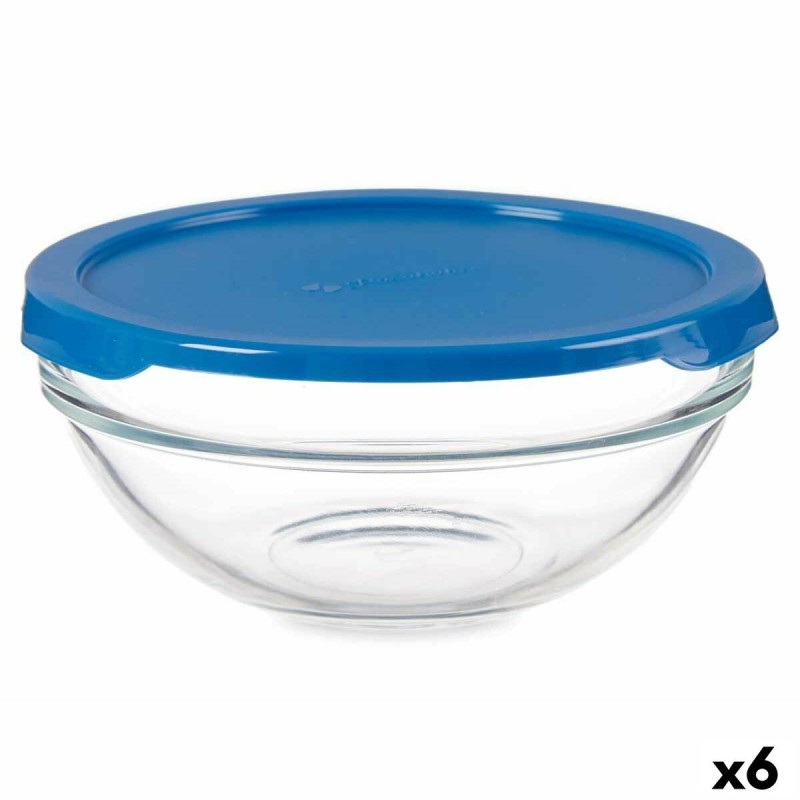 Panier-repas rond avec couvercle Pasabahce Chefs Bleu 595 ml 14 x 6