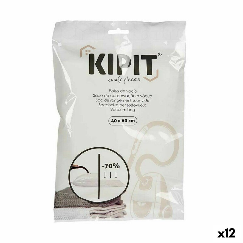 Sacs sous vide Kipit 54202 Transparent Plastique 40 x 60 cm (12 Unités)