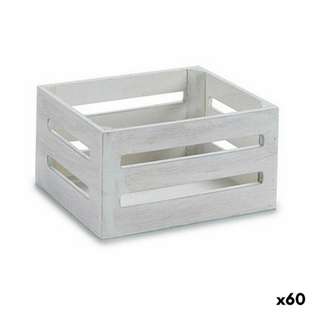 Boîte Décorative Blanc Bois 16 x 8 x 11 cm (60 Unités)