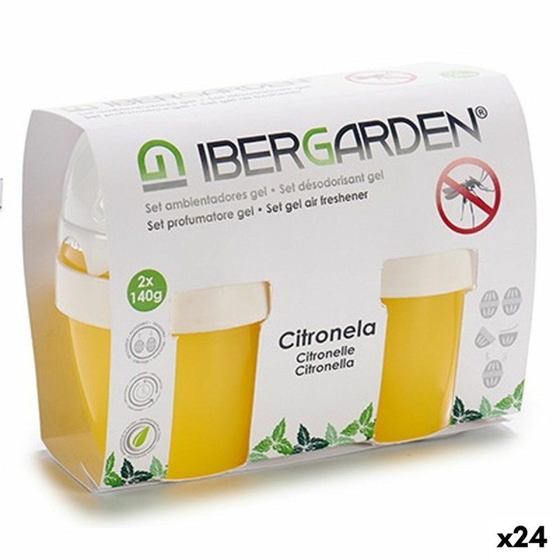 Lot de désodorisants Ibergarden 1165 Citronnelle Gel (24 Unités)