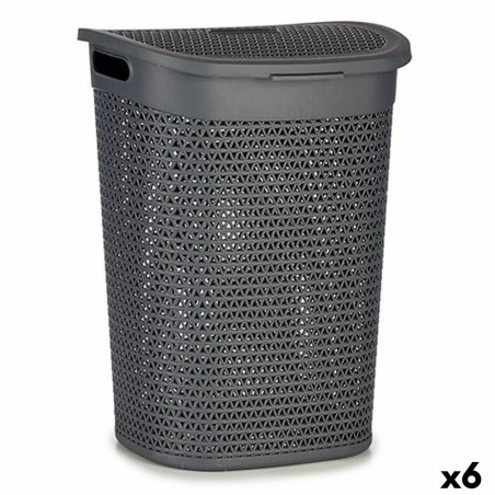 Panier à linge Kipit 4790-2 Anthracite Plastique 60 L 43