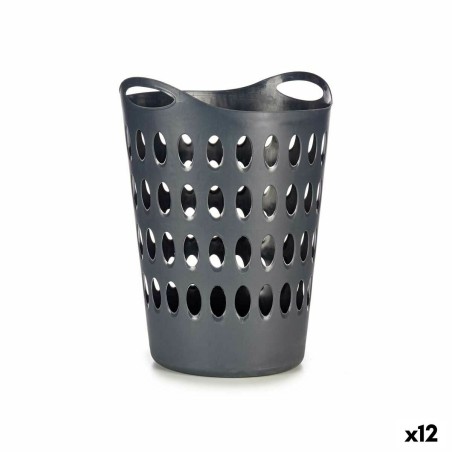 Panier à linge Anthracite Plastique 50 L 44 x 56 x 41 cm (12 Unités)