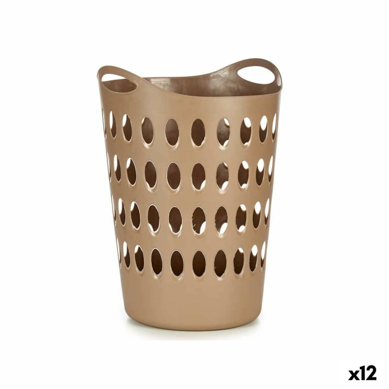 Panier à linge Kipit 8040-4 Beige Plastique 50 L 44 x 56 x 41 cm (12 Unités)