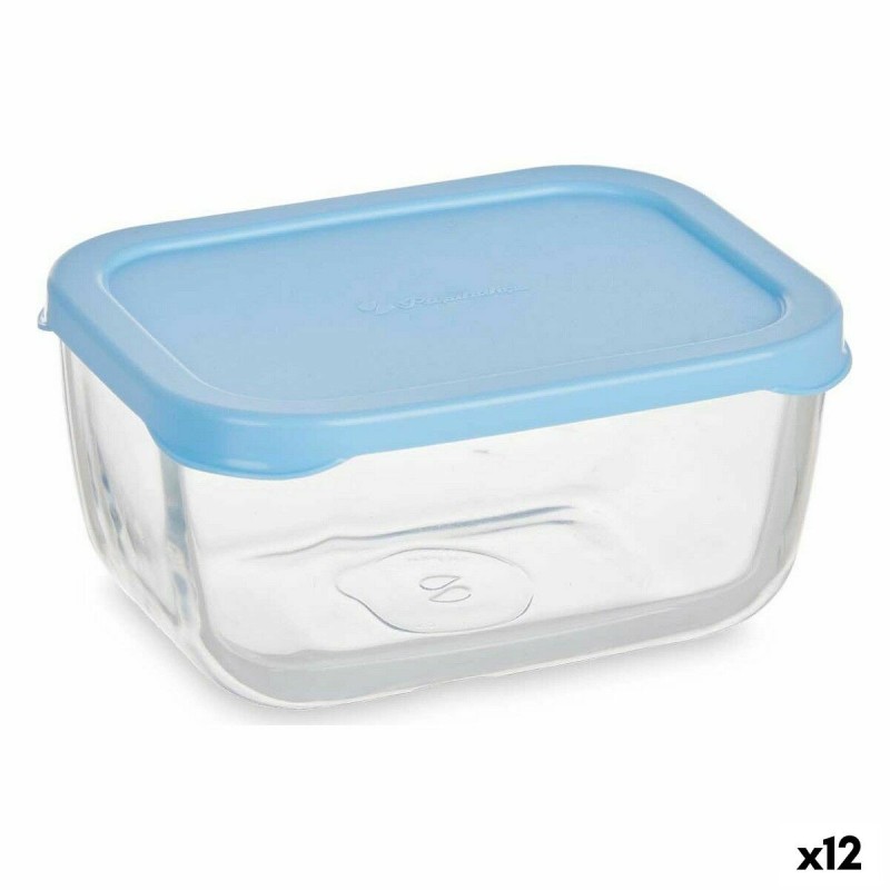 Boîte à lunch Pasabahce Snow Bleu Transparent verre Polyéthylène 420 ml 12