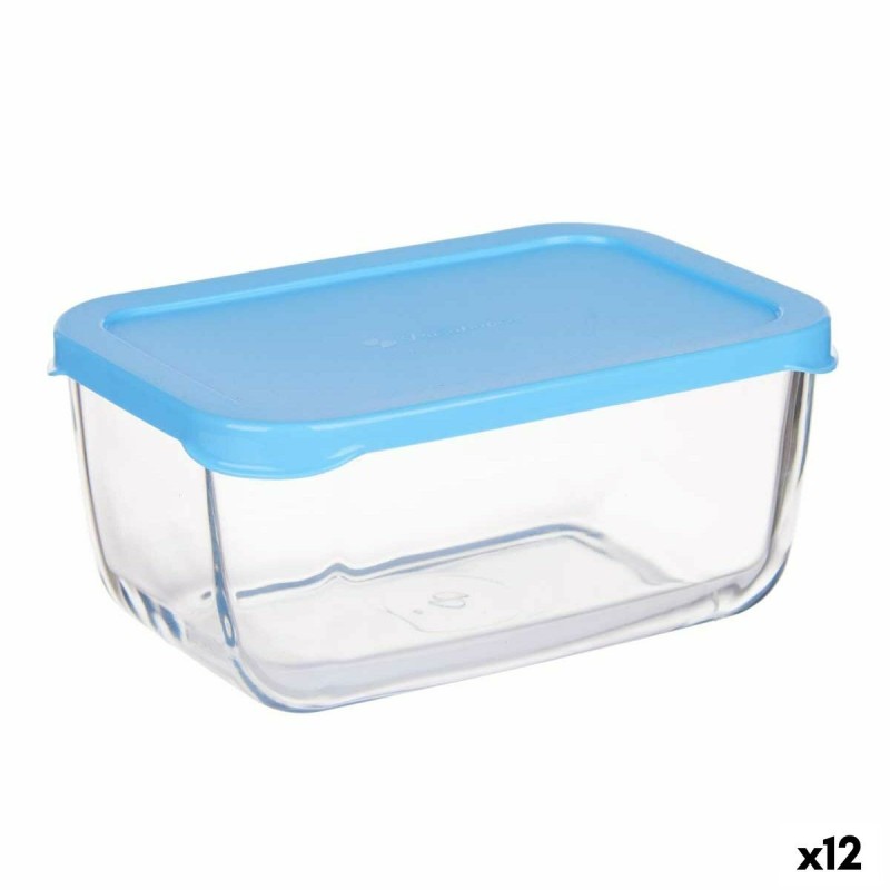 Boîte à lunch Pasabahce SNOW BOX Bleu Transparent verre Polyéthylène 790 ml 16