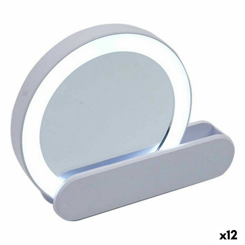 Miroir Berilo YXL2112-SB Blanc ABS 9 x 2 x 10 cm Lumière LED (12 Unités)